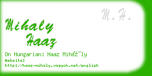 mihaly haaz business card